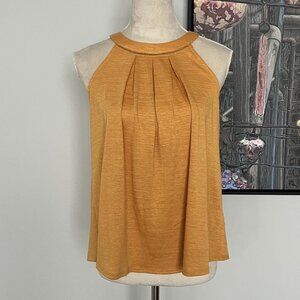 Cable & Gauge Mustard Halter Neck Sleeveless Top S